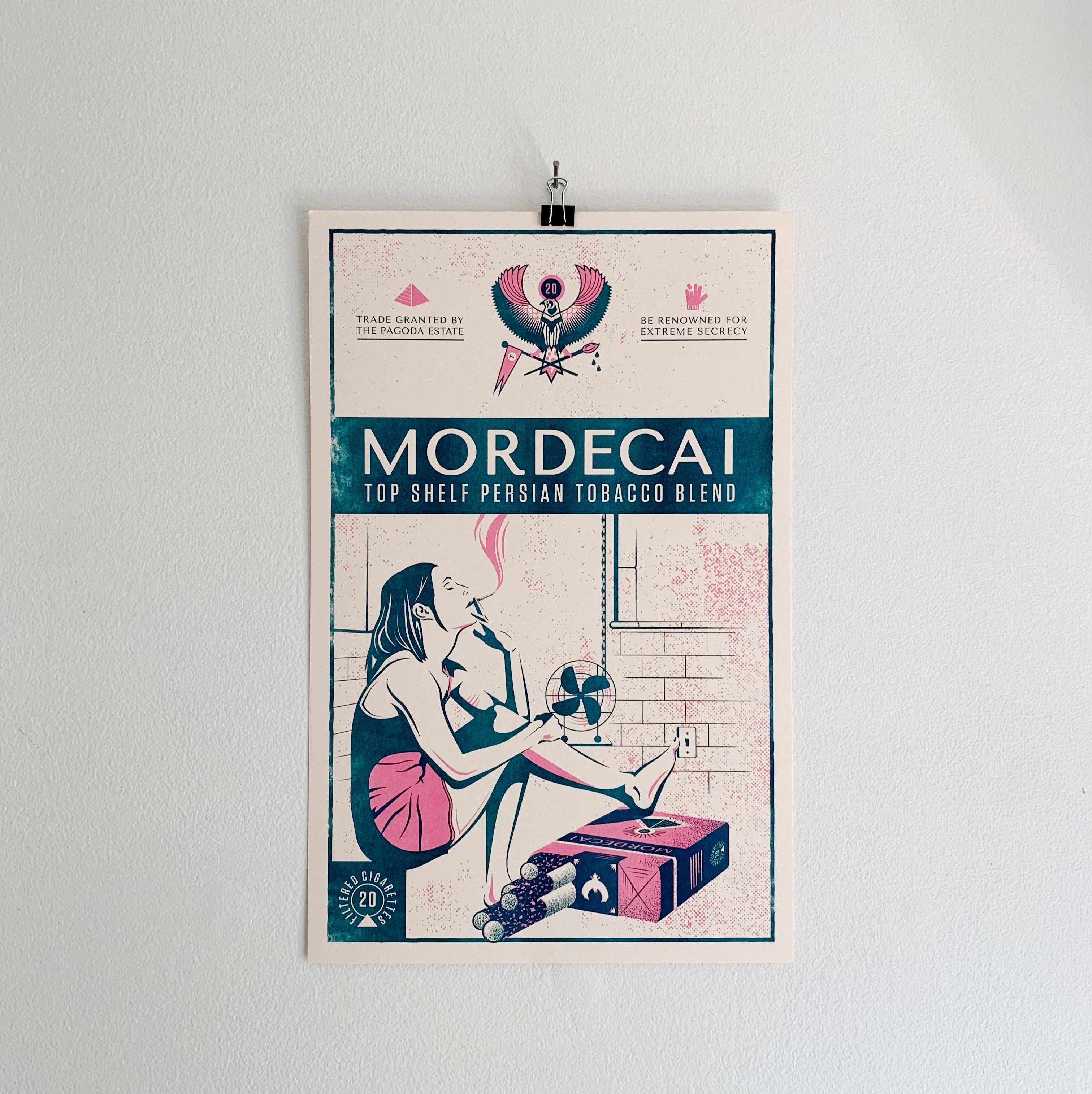 Mordecai Royal Tenenbaums Risograph Print – Neuer Geist